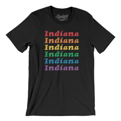 Indiana Pride Men/Unisex T-Shirt-Black-Allegiant Goods Co. Vintage Sports Apparel