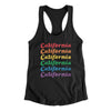 California Pride Women's Racerback Tank-Black-Allegiant Goods Co. Vintage Sports Apparel