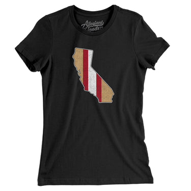 California Helmet Stripes Women's T-Shirt-Allegiant Goods Co. Vintage Sports Apparel