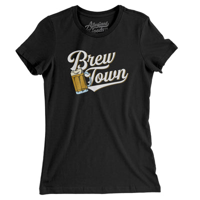 Brew Town Women's T-Shirt-Black-Allegiant Goods Co. Vintage Sports Apparel