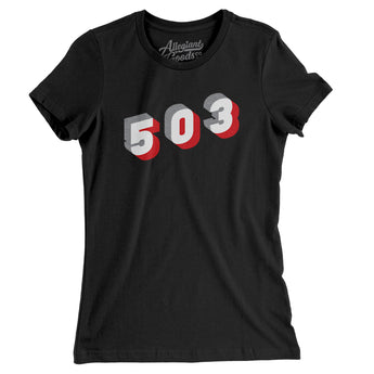 Portland 503 Area Code Women's T-Shirt-Allegiant Goods Co. Vintage Sports Apparel