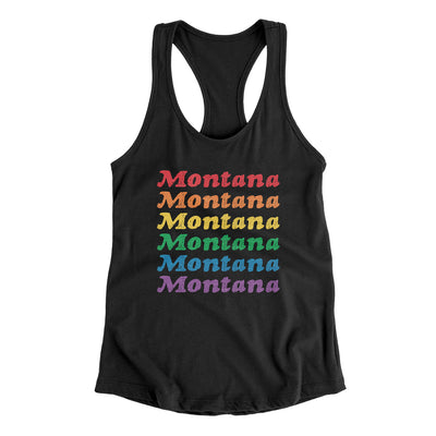 Montana Pride Women's Racerback Tank-Black-Allegiant Goods Co. Vintage Sports Apparel