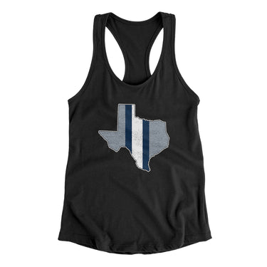Texas Helmet Stripes Women's Racerback Tank-Allegiant Goods Co. Vintage Sports Apparel