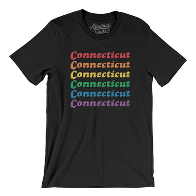 Connecticut Pride Men/Unisex T-Shirt-Black-Allegiant Goods Co. Vintage Sports Apparel