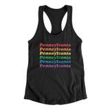 Pennsylvania Pride Women's Racerback Tank-Black-Allegiant Goods Co. Vintage Sports Apparel