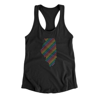 Illinois Pride State Women's Racerback Tank-Allegiant Goods Co. Vintage Sports Apparel