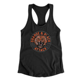 Orange & Black Attack Women's Racerback Tank-Allegiant Goods Co. Vintage Sports Apparel