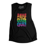 Albuquerque New Mexico Pride Women's Flowey Scoopneck Muscle Tank-Allegiant Goods Co. Vintage Sports Apparel