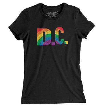 Washington D.C Pride Women's T-Shirt-Black-Allegiant Goods Co. Vintage Sports Apparel