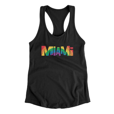 Miami Florida Pride Women's Racerback Tank-Allegiant Goods Co. Vintage Sports Apparel