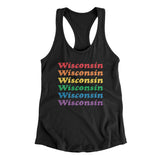 Wisconsin Pride Women's Racerback Tank-Allegiant Goods Co. Vintage Sports Apparel