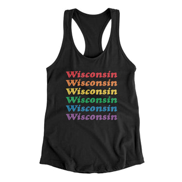 Wisconsin Pride Women's Racerback Tank-Allegiant Goods Co. Vintage Sports Apparel