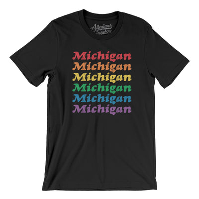 Michigan Pride Men/Unisex T-Shirt-Black-Allegiant Goods Co. Vintage Sports Apparel