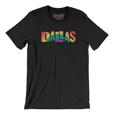 Dallas Texas Pride Men/Unisex T-Shirt-Black-Allegiant Goods Co. Vintage Sports Apparel
