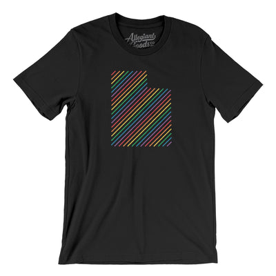 Utah Pride State Men/Unisex T-Shirt-Black-Allegiant Goods Co. Vintage Sports Apparel