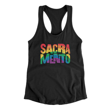 Sacramento California Pride Women's Racerback Tank-Allegiant Goods Co. Vintage Sports Apparel