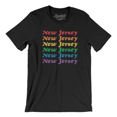 New Jersey Pride Men/Unisex T-Shirt-Black-Allegiant Goods Co. Vintage Sports Apparel