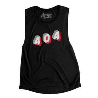 Atlanta 404 Area Code Women's Flowey Scoopneck Muscle Tank-Allegiant Goods Co. Vintage Sports Apparel