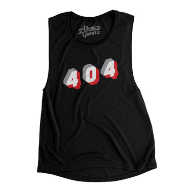 Atlanta 404 Area Code Women's Flowey Scoopneck Muscle Tank-Allegiant Goods Co. Vintage Sports Apparel