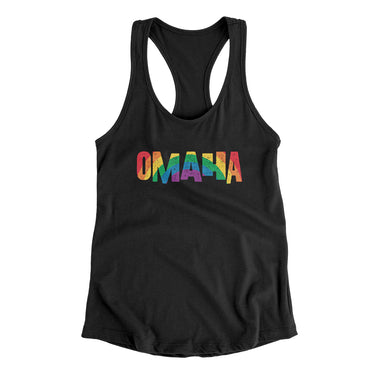 Omaha Nebraska Pride Women's Racerback Tank-Allegiant Goods Co. Vintage Sports Apparel