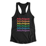 Michigan Pride Women's Racerback Tank-Allegiant Goods Co. Vintage Sports Apparel