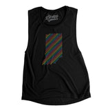 Indiana Pride State Flowey Scoopneck Muscle Tank-Allegiant Goods Co. Vintage Sports Apparel
