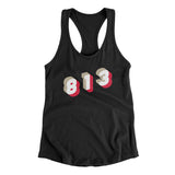 Tampa 813 Area Code Women's Racerback Tank-Allegiant Goods Co. Vintage Sports Apparel