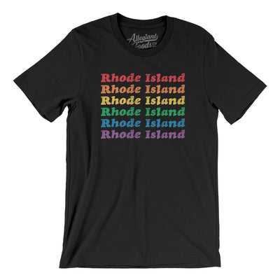 Rhode Island Pride Men/Unisex T-Shirt-Black-Allegiant Goods Co. Vintage Sports Apparel
