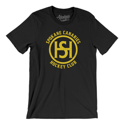 Spokane Canaries Hockey Men/Unisex T-Shirt-Black-Allegiant Goods Co. Vintage Sports Apparel