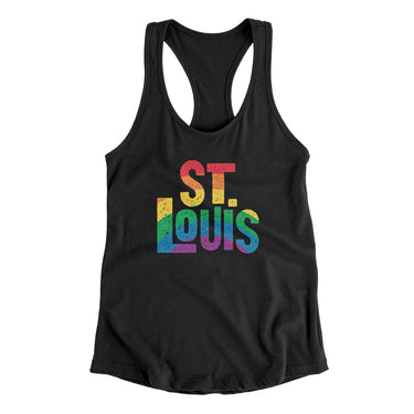 St. Louis Missouri Pride Women's Racerback Tank-Allegiant Goods Co. Vintage Sports Apparel