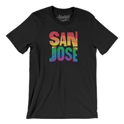 San Jose California Pride Men/Unisex T-Shirt-Black-Allegiant Goods Co. Vintage Sports Apparel