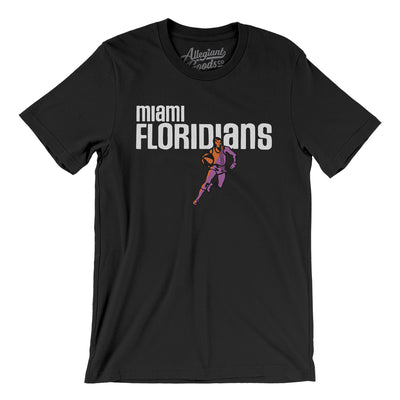 Miami Floridians Basketball Men/Unisex T-Shirt-Black-Allegiant Goods Co. Vintage Sports Apparel