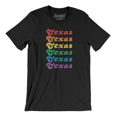 Texas Pride Men/Unisex T-Shirt-Black-Allegiant Goods Co. Vintage Sports Apparel