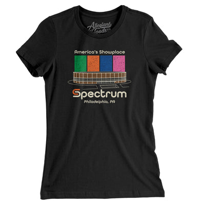 Philadelphia Spectrum Women's T-Shirt-Black-Allegiant Goods Co. Vintage Sports Apparel