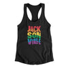 Jacksonville Florida Pride Women's Racerback Tank-Black-Allegiant Goods Co. Vintage Sports Apparel