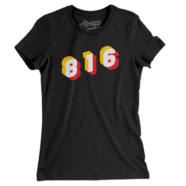 Kansas City 816 Area Code Women's T-Shirt-Allegiant Goods Co. Vintage Sports Apparel