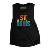 St. Louis Missouri Pride Women's Flowey Scoopneck Muscle Tank-Allegiant Goods Co. Vintage Sports Apparel