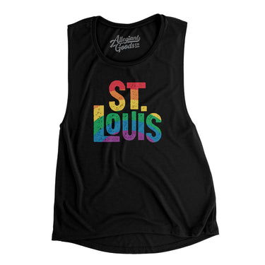 St. Louis Missouri Pride Women's Flowey Scoopneck Muscle Tank-Allegiant Goods Co. Vintage Sports Apparel