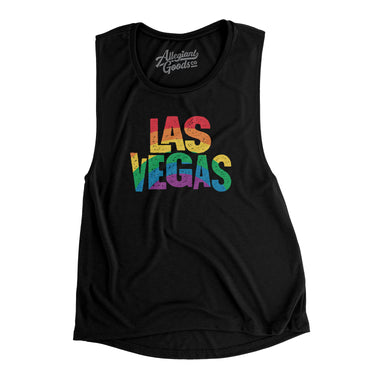Las Vegas Nevada Pride Women's Flowey Scoopneck Muscle Tank-Allegiant Goods Co. Vintage Sports Apparel