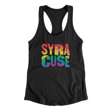 Syracuse New York Pride Women's Racerback Tank-Allegiant Goods Co. Vintage Sports Apparel