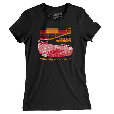 Tampa Stadium Women's T-Shirt-Black-Allegiant Goods Co. Vintage Sports Apparel