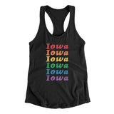 Iowa Pride Women's Racerback Tank-Black-Allegiant Goods Co. Vintage Sports Apparel