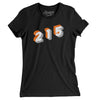 Philadelphia 215 Area Code Women's T-Shirt-Black-Allegiant Goods Co. Vintage Sports Apparel