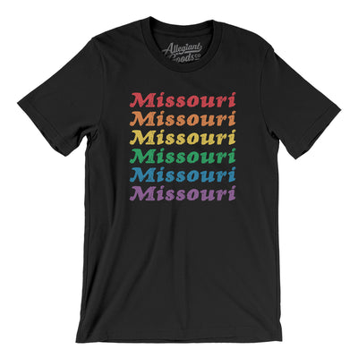 Missouri Pride Men/Unisex T-Shirt-Black-Allegiant Goods Co. Vintage Sports Apparel