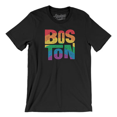 Boston Massachusetts Pride Men/Unisex T-Shirt-Black-Allegiant Goods Co. Vintage Sports Apparel