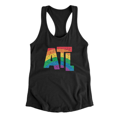 Atlanta Georgia Pride Women's Racerback Tank-Black-Allegiant Goods Co. Vintage Sports Apparel