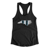 North Carolina Helmet Stripes Women's Racerback Tank-Allegiant Goods Co. Vintage Sports Apparel