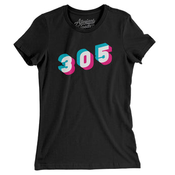 Miami 305 Area Code Women's T-Shirt-Allegiant Goods Co. Vintage Sports Apparel