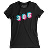 Miami 305 Area Code Women's T-Shirt-Black-Allegiant Goods Co. Vintage Sports Apparel