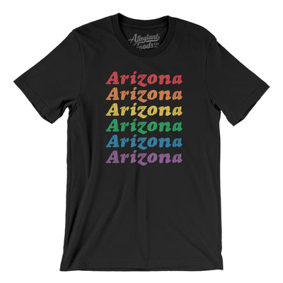Arizona Pride Men/Unisex T-Shirt-Black-Allegiant Goods Co. Vintage Sports Apparel